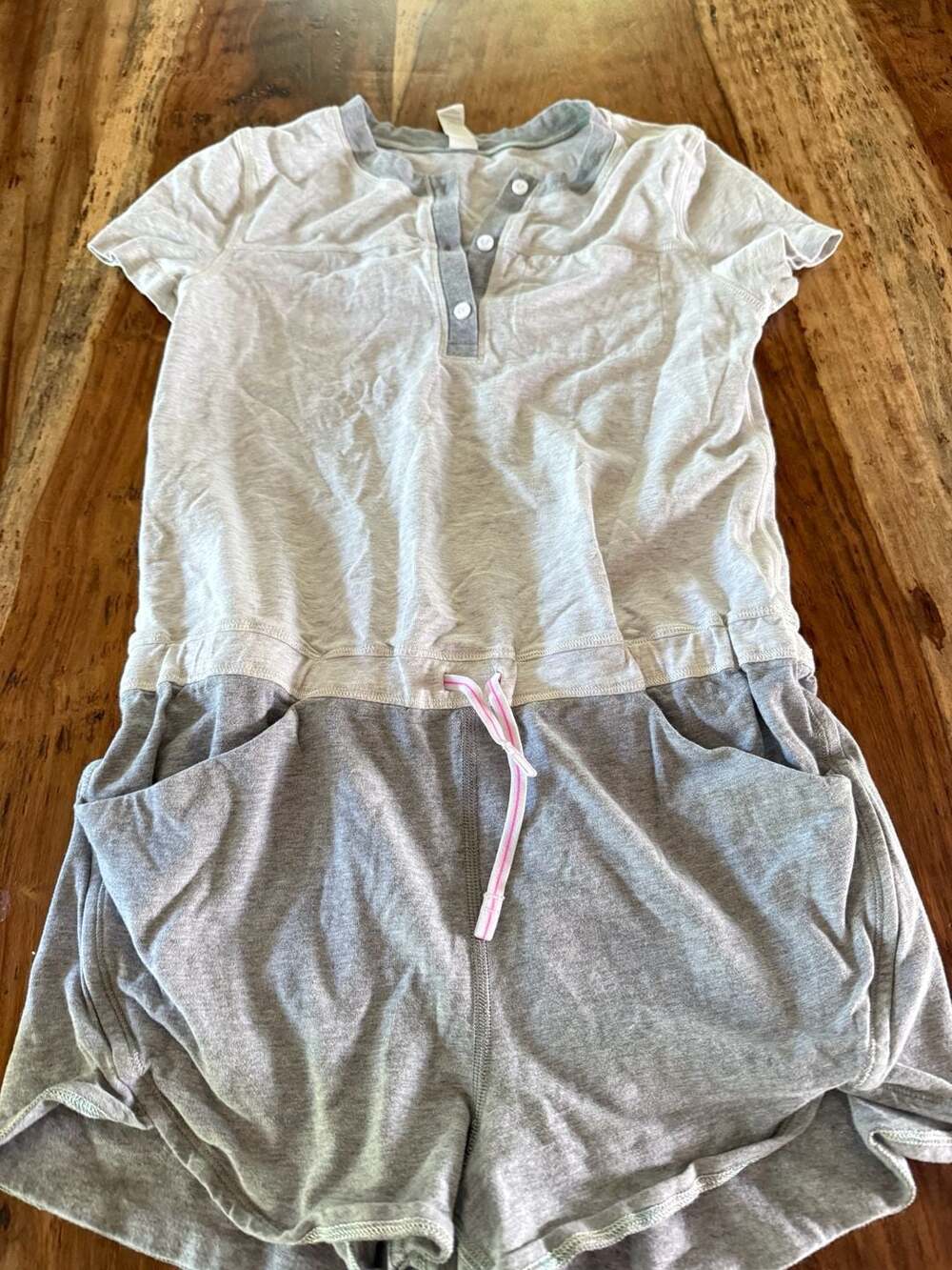 Ivivva Girls Size 12 Two-Tone Henley Romper